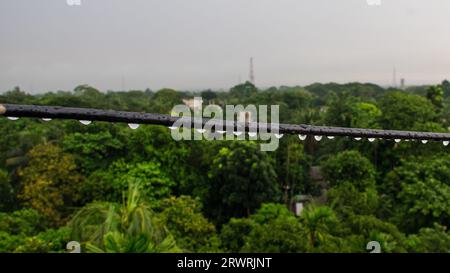 Raindrop photography from Ruhitpur, Bangladesh, on September 05, 2022 Stock Photo
