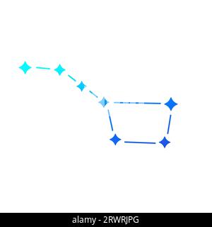 big dipper constellation icon on white Stock Vector