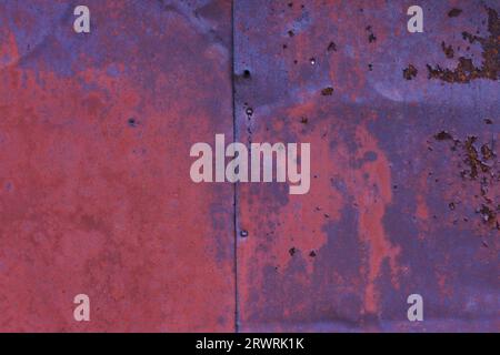 Abstract of old red painted metal surface. Stock Photo