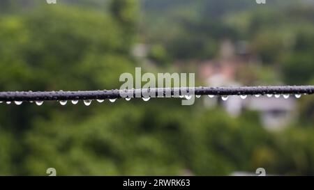 Raindrop photography from Ruhitpur, Bangladesh, on September 05, 2022 Stock Photo