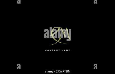 CM, MC Abstract Letters Logo Monogram Stock Vector