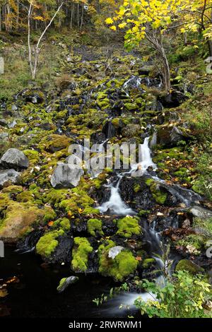 Onneto-Yu no Taki Waterfall, Hokkaido Stock Photo