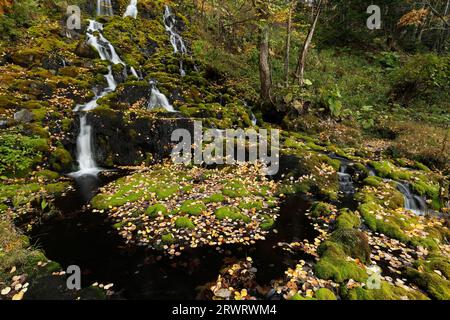 Onneto-Yu no Taki Waterfall, Hokkaido Stock Photo