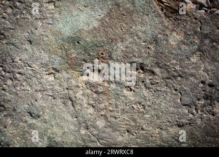 Empty brown rusty stone or metal surface texture. Long banner format. High quality photo Stock Photo
