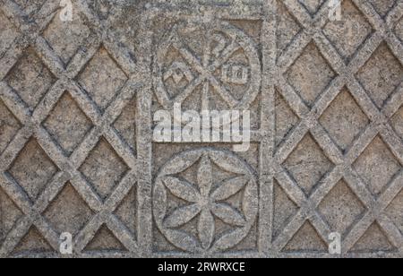 Ancient Roman inscription on the stone. High quality photo Stock Photo