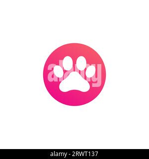 Paw Logo Design. Pet logo Symbol. Paw Icon Stock Vector