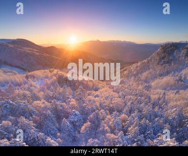 Mt. Fuji and the Yatsugatake mountain range Stock Photo