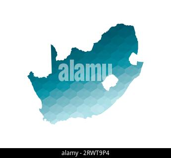 Vector map of South Africa (RSA). Country map with division, cities and ...