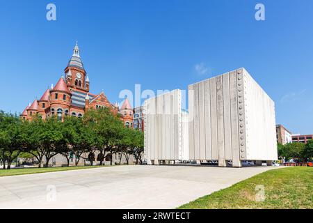 John F. Kennedy Memorial Plaza for JFK and Courthouse landmark in Dallas, United States Stock Photo