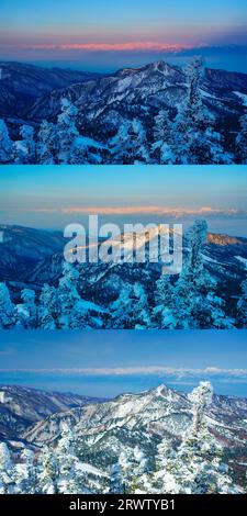 Mt. Yokote and Mount Shiroumadake and other mountains in the Northern Alps from morning to noon Stock Photo