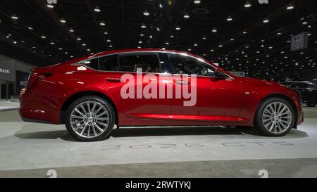 DETROIT, MI/USA - SEPTEMBER 14, 2023: A 2025 Cadillac CT5 car, North American International Detroit Auto Show (NAIAS). Stock Photo