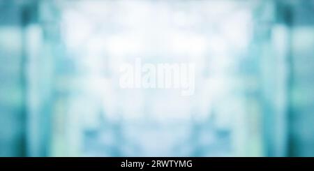 Abstract blur soft focus blue color interior and modern workplace, design concept. Stock Photo