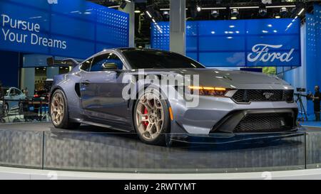 DETROIT, MI/USA - SEPTEMBER 14, 2023: A 2025 Ford Mustang GTD supercar, North American International Detroit Auto Show (NAIAS). Stock Photo