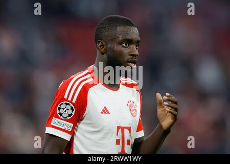 Muenchen, Deutschland. 20th Sep, 2023. Dayot Upamecano (FC Bayern Muenchen, 2), Fussball, Uefa Champions League, Bayern M?nchen - Manchester United am 20.9.2023 in der Muenchner Allianz Arena. DFL REGULATIONS PROHIBIT ANY USE OF PHOTOGRAPHS AS IMAGE SEQUENCES AND/OR QUASI-VIDEO. Credit: dpa/Alamy Live News Stock Photo