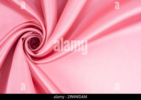 Rose Gold silk satin fabric texture as background Stock Photo - Alamy
