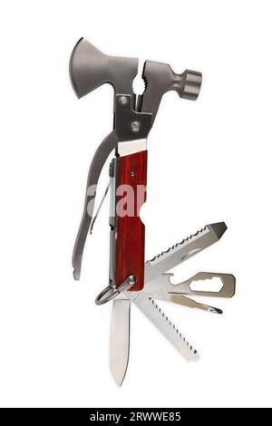 Multifunctional Tool isolated on white background. Stock Photo