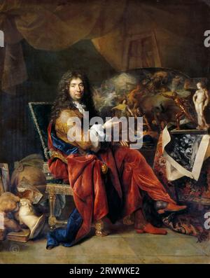Nicolas de Largillière -- Charles Le Brun 1683-86, 232х187 Stock Photo