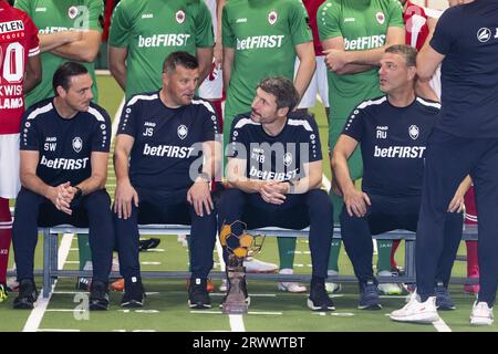 Deurne, Belgium. 21st Sep, 2023. Antwerp's head coach Mark van Bommel pictured during an updated team presentation of Belgian soccer team Royal Antwerp FC, on Thursday 21 September 2023 in Deurne, Belgium. BELGA PHOTO TOM GOYVAERTS Credit: Belga News Agency/Alamy Live News Stock Photo