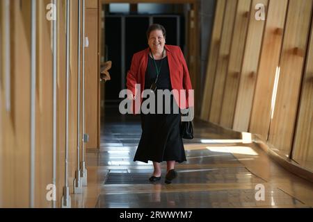 Edinburgh Scotland, UK 21 September 2023. Jackie Baillie Scottish Labour at the Scottish Parliament. credit sst/alamy live news Stock Photo