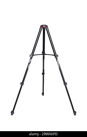 Tripod camera isolated on white background Stock Photo - Alamy