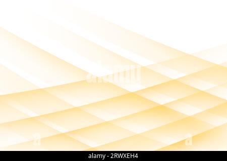 Glow light effect. Abstract background of yellow light lines on a white background. Vector illustration. Stock Vector