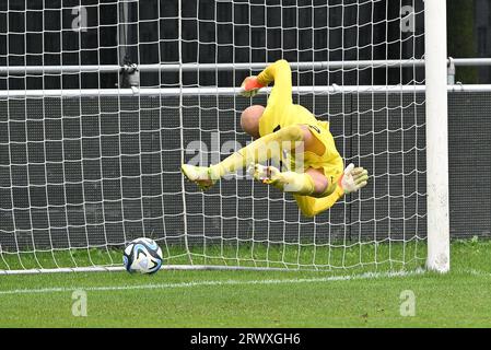Oostakker, Belgium. 21st Sep, 2023. pictured during a friendly soccer game between the national under 16 teams of Turkey and Portugal on Thursday 21 September 2023 in Oostakker, Belgium . Credit: sportpix/Alamy Live News Stock Photo