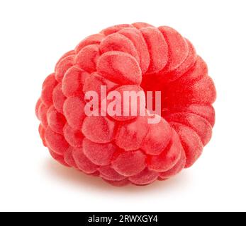 raspberry path isolated on white Stock Photo
