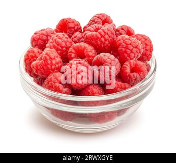 raspberry path isolated on white Stock Photo