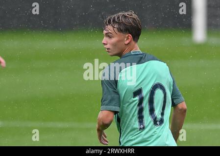 Oostakker, Belgium. 21st Sep, 2023. Rafael Quintas (6) of Portugalpictured during a friendly soccer game between the national under 16 teams of Turkey and Portugal on Thursday 21 September 2023 in Oostakker, Belgium . Credit: sportpix/Alamy Live News Stock Photo
