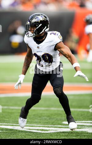 Baltimore Ravens defensive tackle Broderick Washington (96) walks off the  field after an NFL football game against the New York Giants Sunday, Oct.  16, 2022, in East Rutherford, N.J. (AP Photo/Adam Hunger