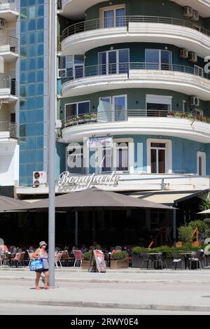 Vlore, Albania, Saturday 26 August 2023 exploring public houses and architects style hunting for beautiful places to live high quality big size summer Stock Photo