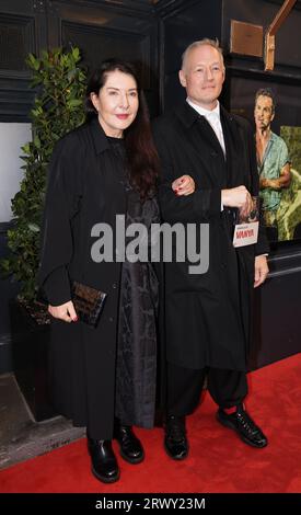 Marina Abramovic and Todd Eckert attending the press night for Vanya at the Duke Of York's Theatre in London. Picture date: Thursday September 21, 2023. Stock Photo