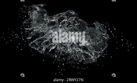 Water splashing around drop background Stock Photo