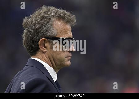 Marseille, France. 14th Sep, 2023. Julien Mattia/Le Pictorium - France-Namibia Rugby World Cup match - 14/09/2023 - France/Bouches-du-Rhone/Marseille - Fabien Galthie at the Rugby World Cup 2023 match between France and Namibia at the Stade Velodrome in Marseille, on September 21, 2023. Credit: LE PICTORIUM/Alamy Live News Stock Photo