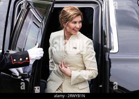 September 21, 2023, District of Columbia, District of Columbia, USA: Ukrainian First Lady Olena Zelenska arrives at the White House. She and President Zelenskyy visited the UN and spoke with lawmakers to rally support in his war against Russia. (Credit Image: © Aaron Schwartz/ZUMA Press Wire) EDITORIAL USAGE ONLY! Not for Commercial USAGE! Stock Photo