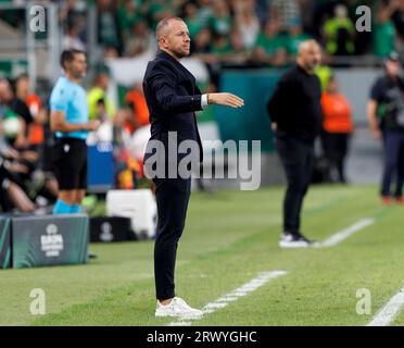 Budapest, Hungary. 21st September, 2023. Dejan Stankovic, head coach of Ferencvarosi  TC reacts during the UEFA Europa Conference League 2023/24 Group F match  between Ferencvarosi TC and FK Cukaricki at Groupama Arena