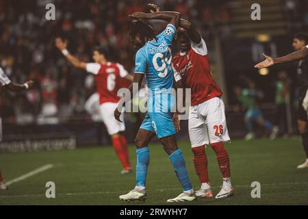 x during  UEFA Champions League 2023/24 game between SC Braga and SSC Napoli at Estadio Municipal de Braga, Braga, Portugal. (Maciej Rogowski) Stock Photo