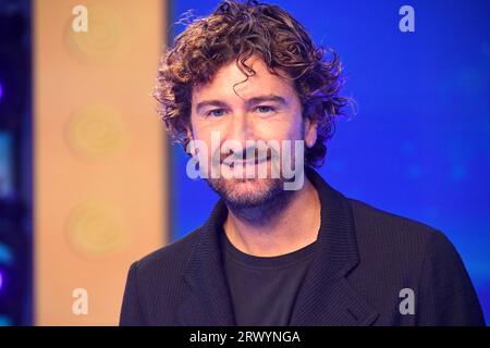 Cologno Monzese MI 21 September 2023 - Mediaset studio 14 -Presentation Striscia la Notizia 36° edition - Conductor Alessandro Siani Stock Photo