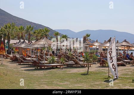 Vlore, Albania, Saturday 26 August 2023 exploring public beaches hunting for sunset beautiful places to swim lungomare riviera high quality big size Stock Photo