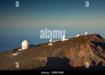 observatories at Roque de los Muchachos, Canary Islands, La Palma Stock Photo