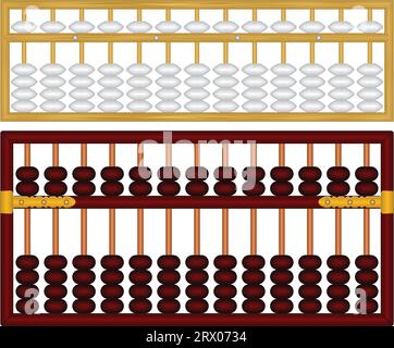 Layered Vector Illustration Of Chinese Abacus. Stock Vector