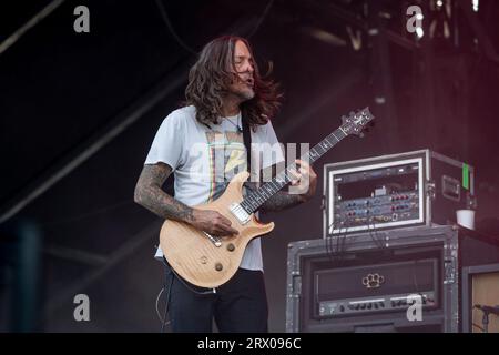 Tim Mahoney of 311 performs during Louder Than Life Music