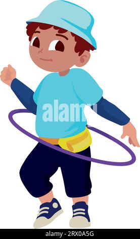 kid with ula ula Stock Vector