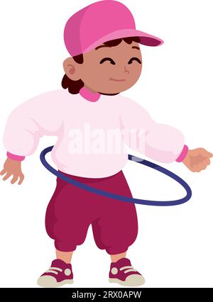 boy playing with ula ula Stock Vector