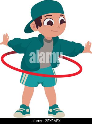 boy with ula ula Stock Vector