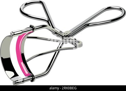 Vector illustration of isolated Eyelash Curler. Stock Vector