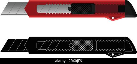Layered vector illustration of Paper Knife. Stock Vector
