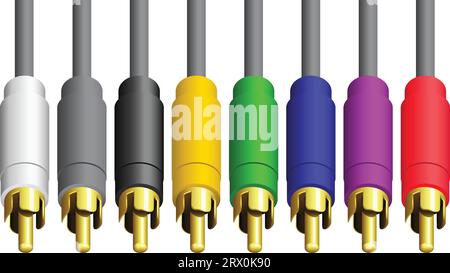 Layered vector illustration of Plug with different color. Stock Vector