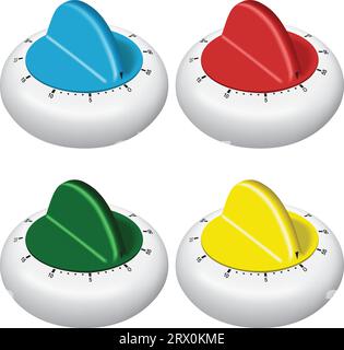 Layered vector illustration of Timer with different color. Stock Vector