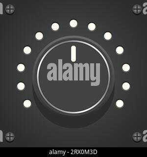 Layered vector illustration of black Volume Control. Stock Vector